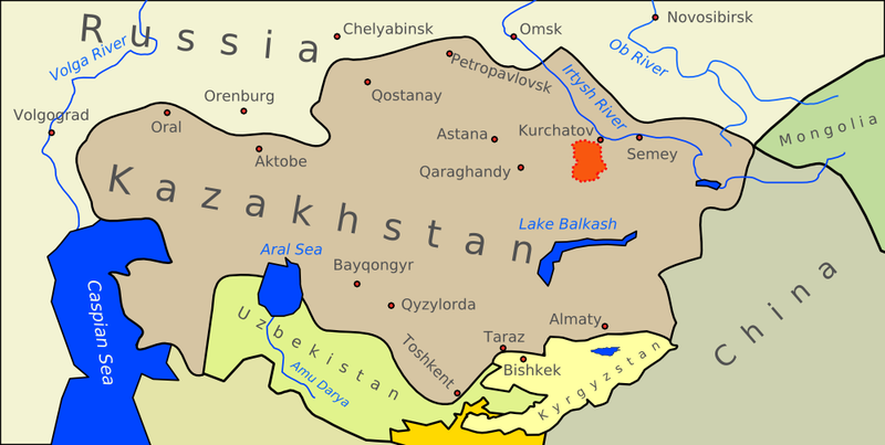 En rojo Semipalatinsk. Wikimedia Commons